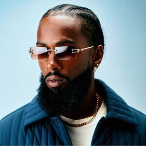 James Oro Silver Brown Tint Authentic II Rimless Sunglasses NEW